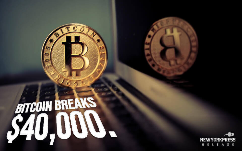 As momentum increases, Bitcoin breaks $40,000.