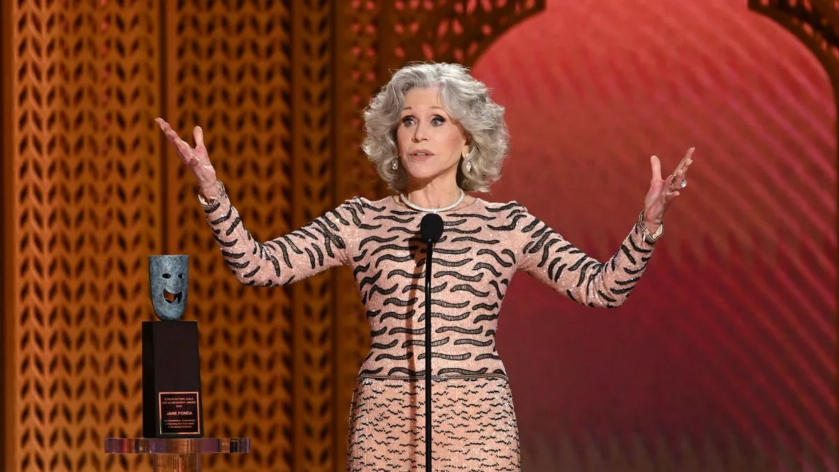 Jane Fonda’s Fiery Political Moment at SAG Awards Sparks Outrage